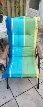 Tuinkussens voor tuinstoel met lange rugleuning, Tuin en Terras, Ophalen of Verzenden, Zo goed als nieuw