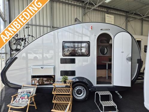 T@B Basic 400 NU 1450 euro korting!, Caravans en Kamperen, Caravans, Bedrijf, tot en met 3, Treinzit, T@b, Dwarsbed, Overige typen