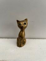 Vintage Messing Kat Beeldje, Ophalen, Gebruikt, Dier