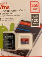 Sandisk micro SD geheugenkaart 256 GB plus adapter, nieuw, SD, Sandisk, Nieuw, Ophalen of Verzenden