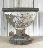 Brocante oude sleetse tuinvaas beton / bloempot, Ophalen