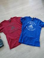 Adidas shirts 2 stuks, 100% origineel, blauw en donker rood, Maat 46 (S) of kleiner, Ophalen of Verzenden, Zo goed als nieuw, Adiddas