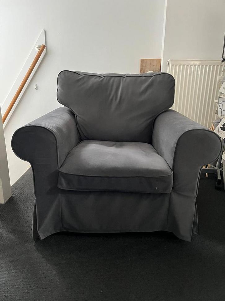 Ikea ektorp stoel, Huis en Inrichting, Stoelen, Zo goed als nieuw, Eén, Grijs, Ophalen