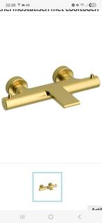 Wolfsburg Tilo badkraan – Geborsteld goud, Thermostatisch, m, Doe-het-zelf en Verbouw, Sanitair, Ophalen, Nieuw, Kraan