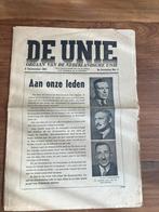 Krant " de Unie" 4 sept 1941, Verzamelen, Ophalen of Verzenden, Overige soorten, Nederland, Boek of Tijdschrift