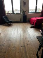 Massief grenen vloerdelen - gebeitst - 200x17 cm - ong. 70m2, Ophalen, Gebruikt, Vloerdelen of -planken, 10 m² of meer