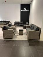 Te koop: stoel-bank loungeset (aluminium, wicker), Ophalen, 5 zitplaatsen, Aluminium, Zo goed als nieuw