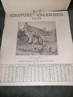 Gravure kalender uit 1931 brocante, Antiek en Kunst, Ophalen of Verzenden