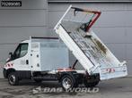 Iveco Daily 35C16 Kipper met Kraan Dubbellucht 3,5t Trekhaak, Auto's, Stof, Gebruikt, Euro 6, Iveco