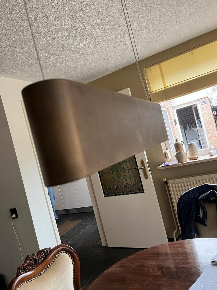Jacco Maris Bronzen Hanglamp, Huis en Inrichting, Lampen | Lampenkappen, Zo goed als nieuw, 25 tot 50 cm, Rechthoekig, Bruin, Ophalen of Verzenden