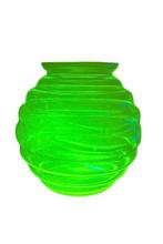 Vaas - art deco glas - uranium, Verzenden