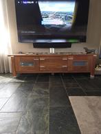 Massief notenhouten Tv kast, Ophalen, Zo goed als nieuw, 200 cm of meer, Minder dan 100 cm