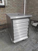 Keukenkast RVS 6ladig ladekast werkplaatskast horeca 6 laden, Ophalen, Gebruikt, Overige kleuren, 50 tot 100 cm