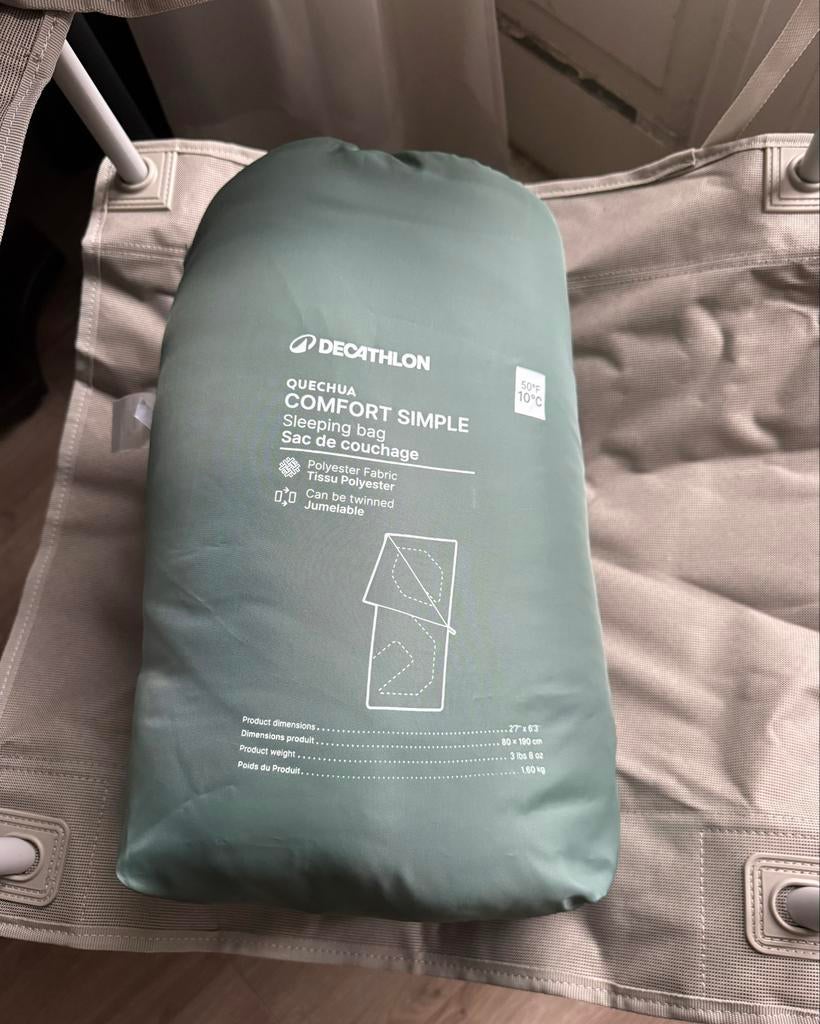 Decathlon Quechua Comfort Simple Slaapzak - Ongebruikt, Caravans en Kamperen, Slaapzakken, Ophalen of Verzenden, Nieuw