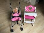 Baby Born pop met kinderwagen en kinderstoel, Ophalen, Gebruikt, Babypop