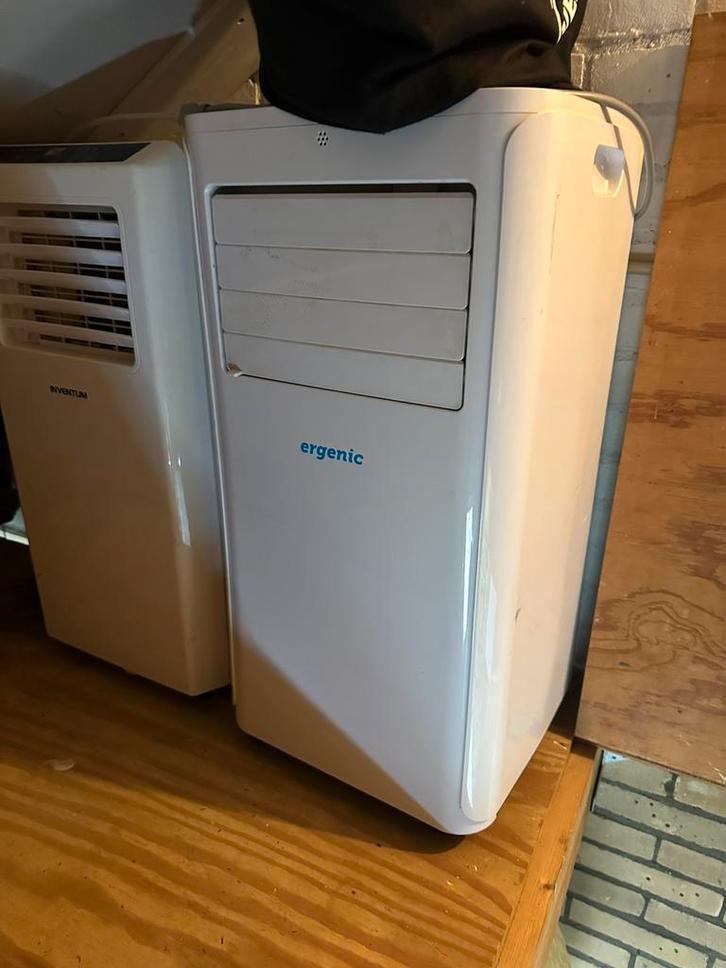 2 Mobiele aircos, Witgoed en Apparatuur, Airco's, Zo goed als nieuw, Mobiele airco, Minder dan 60 m³, 3 snelheden of meer, Ophalen