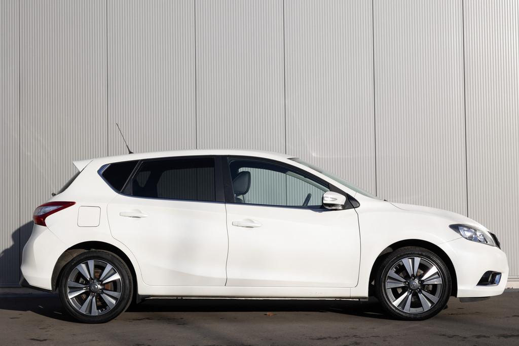 Nissan Pulsar 1.2 DIG-T | LEDER | NAVI | CAMERA | TREKHAAK, Auto's, Nissan, Gebruikt, 4 cilinders, 116 pk, Wit