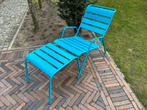 2x Fermob low armchair + voetenbankje, Ophalen, Gebruikt, Metaal, Stapelbaar