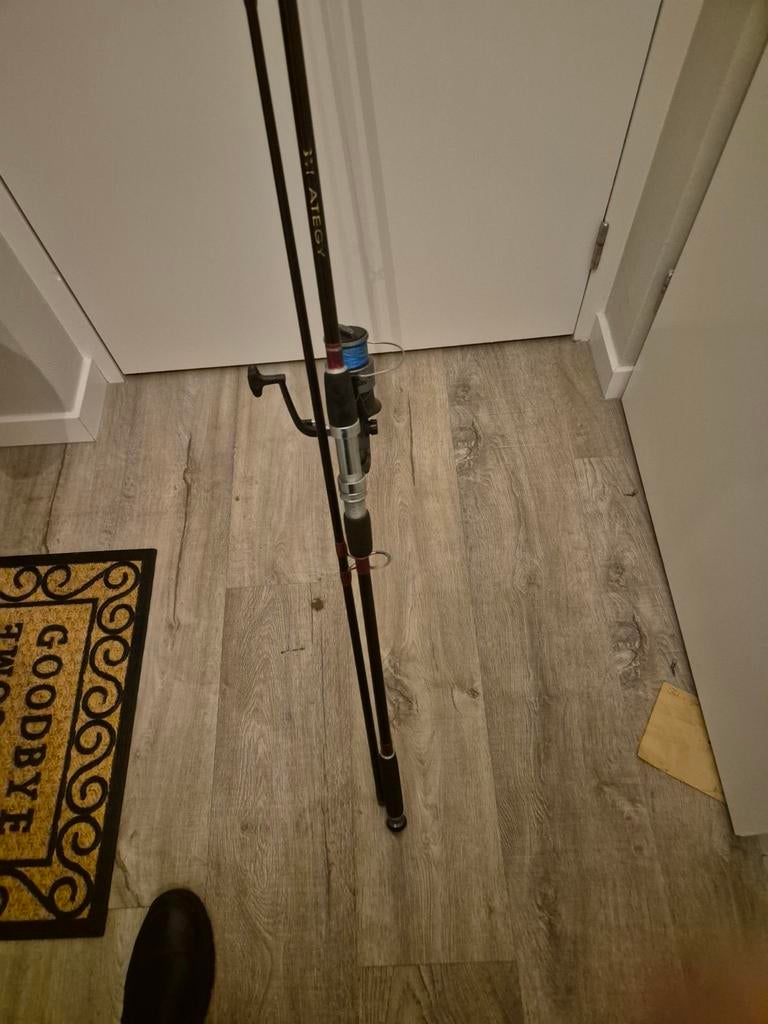 Hengel met molen, Watersport en Boten, Hengelsport | Zeevissen, Ophalen of Verzenden, Zo goed als nieuw, Werphengel