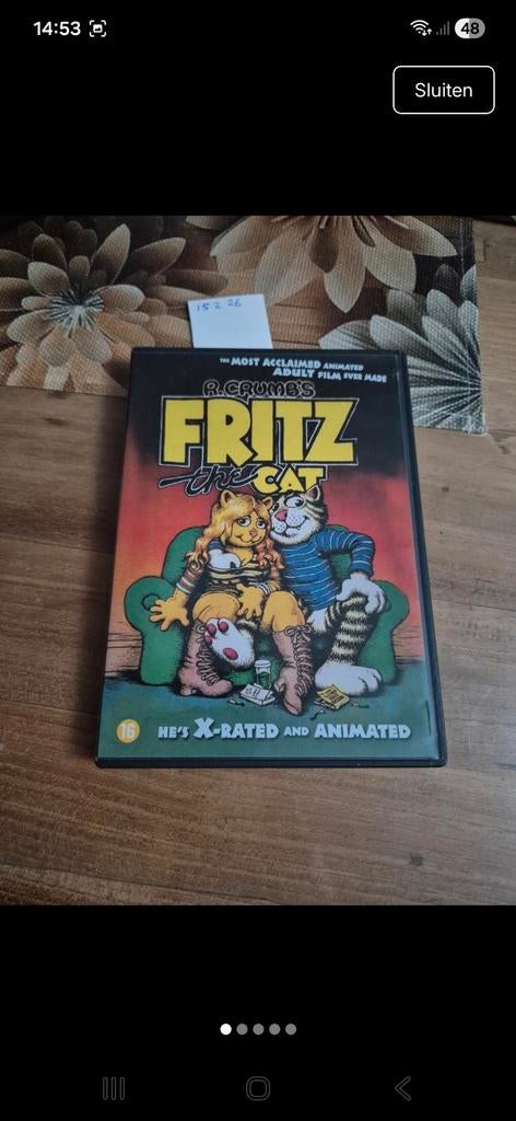 Fritz the Cat 18+ dvd, Gebruikt, Vanaf 16 jaar, Anime (Japans), Overige typen