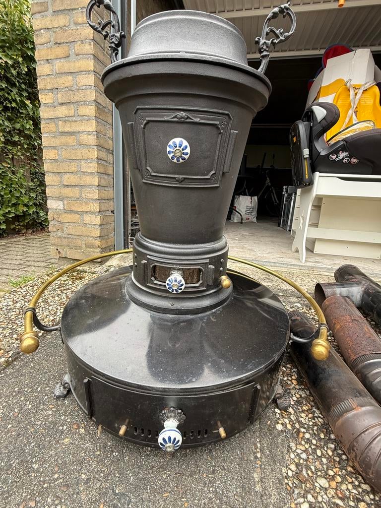 Gelderse potkachel, Huis en Inrichting, Kachels, Ophalen, Zo goed als nieuw, Hout, Houtkachel