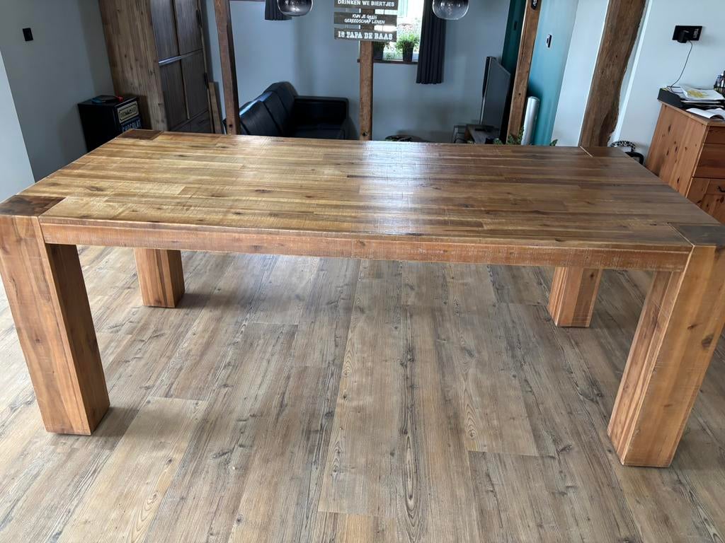Eettafel, Huis en Inrichting, Tafels | Eettafels, Ophalen, Gebruikt, 50 tot 100 cm, Vijf personen of meer