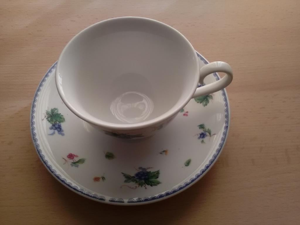 Balmoral castle kop en schotels  fruit en bloemen  motief, Ophalen of Verzenden, Zo goed als nieuw, Overige stijlen, Kop(pen) en/of Schotel(s)