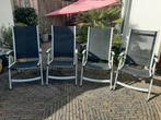 4x Unimete Preston verstelbare tuinstoelen aluminium, Ophalen, Gebruikt, Aluminium, Verstelbaar