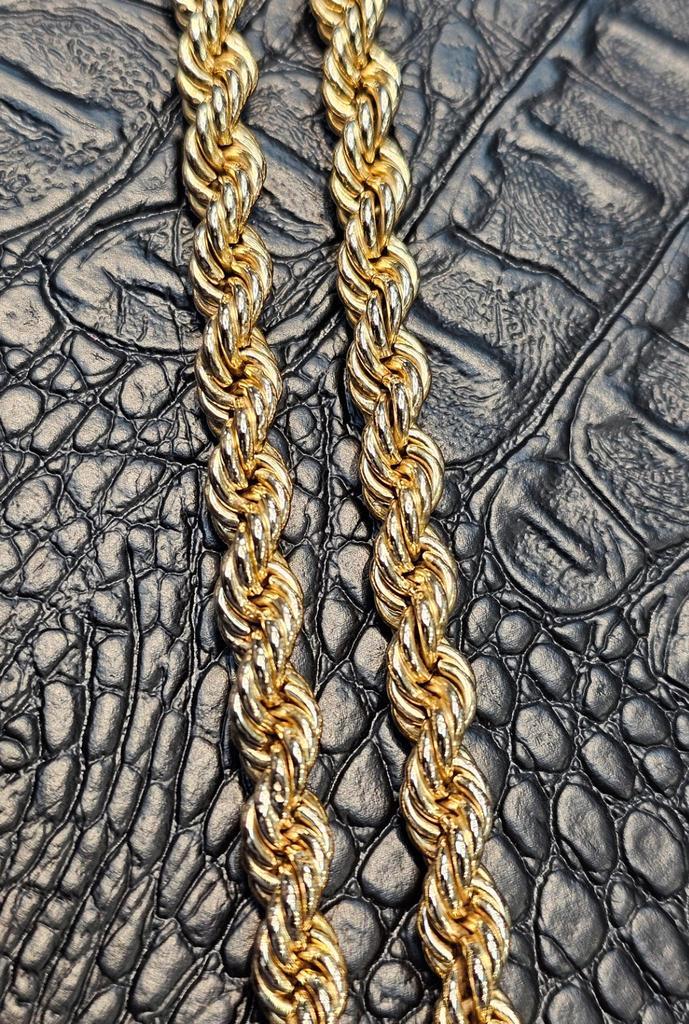 Ropchain massief 14karaat gouden ketting 37.5 gram, Sieraden, Tassen en Uiterlijk, Kettingen, Zo goed als nieuw, Goud, Goud, Ophalen of Verzenden