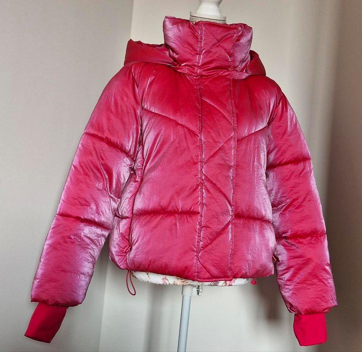 Gap cropped jas Medium, Kleding | Dames, Jassen | Winter, Zo goed als nieuw, Maat 38/40 (M), Roze, Ophalen of Verzenden