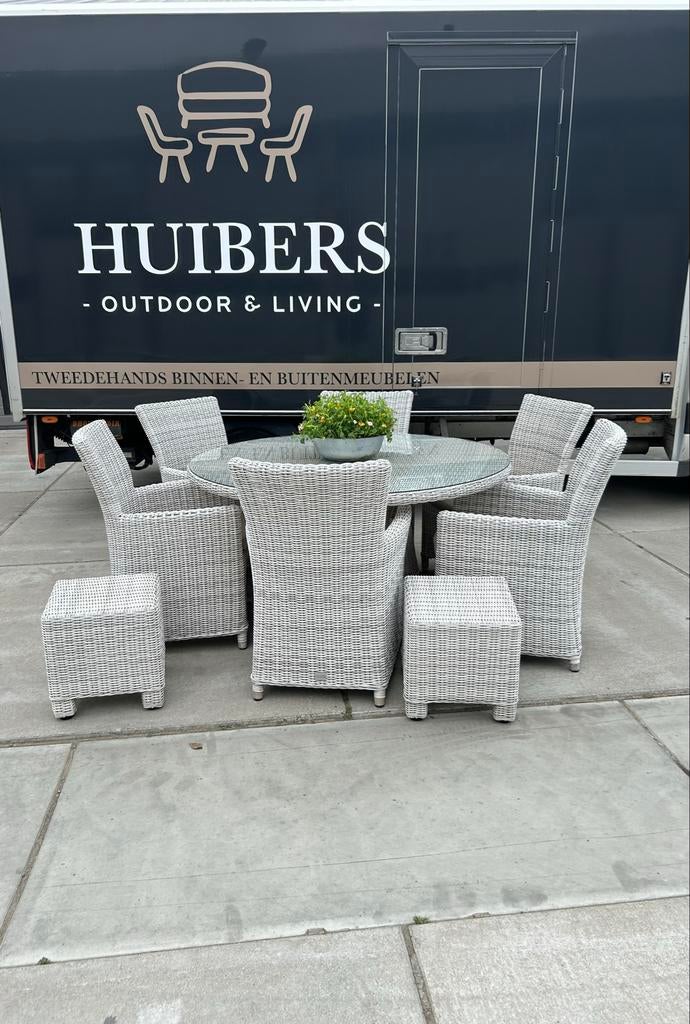 Luxe 4 Seasons Tuinset - Zo goed als nieuw, Tuin en Terras, ., 6 zitplaatsen, Ophalen of Verzenden, Zo goed als nieuw