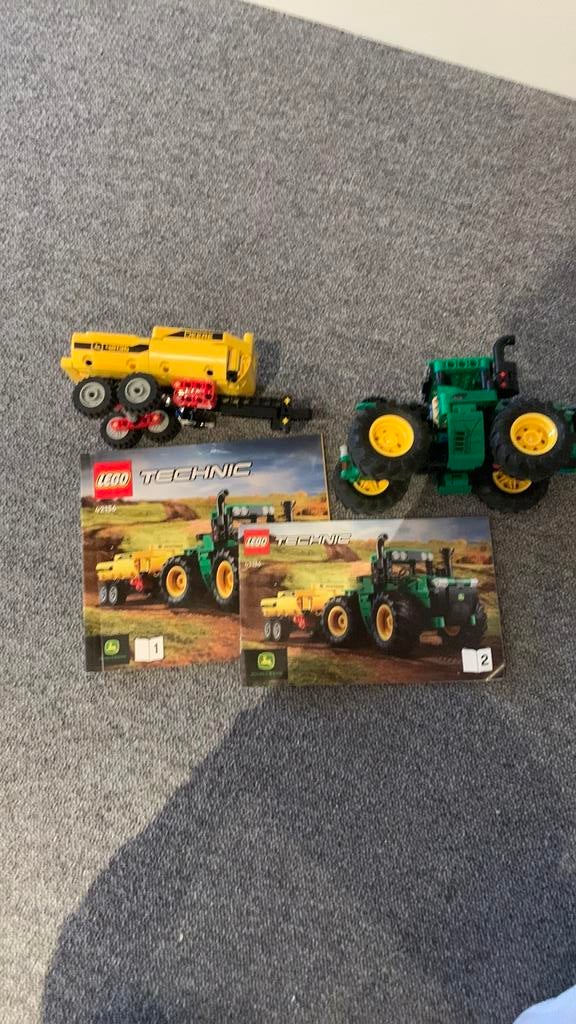 Lego technic tactor met aanhanger johndeere 42136, Ophalen of Verzenden, Zo goed als nieuw