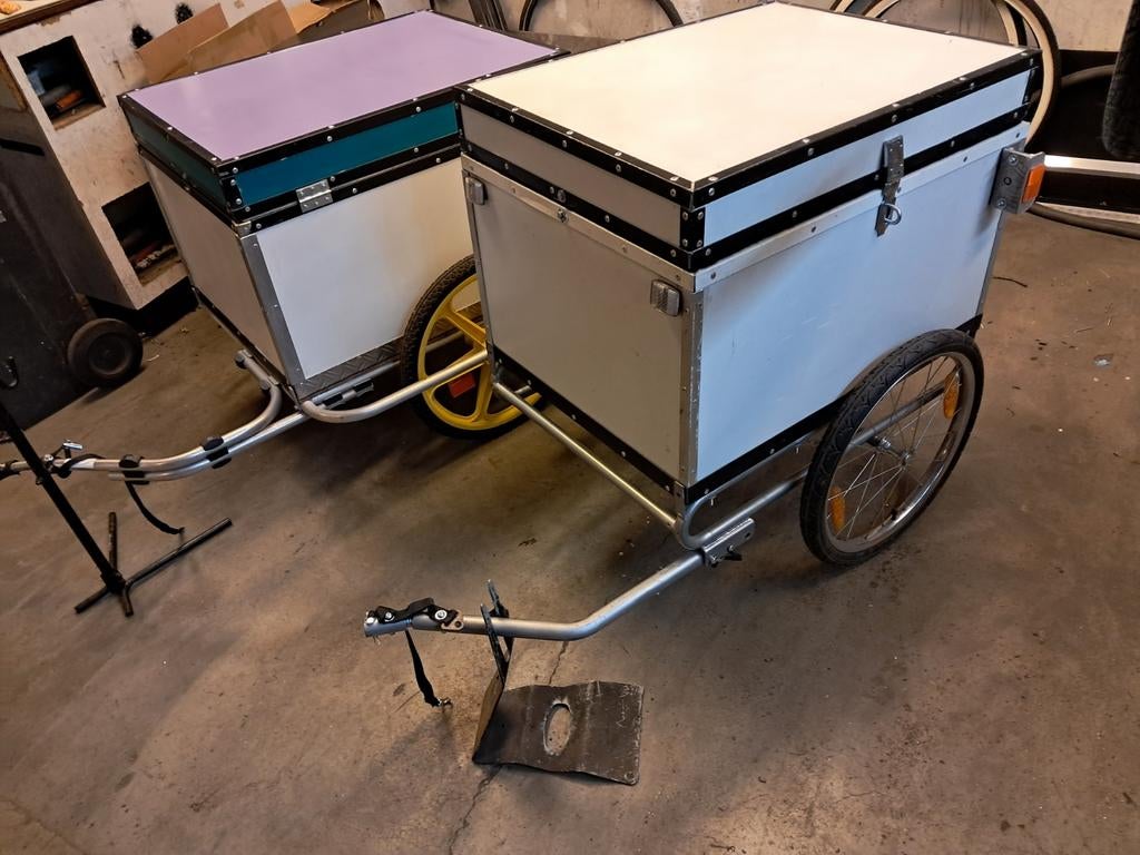 Custom made fietsbagagekarren te koop, Ophalen, Zo goed als nieuw, Opvouwbaar, Onbekend