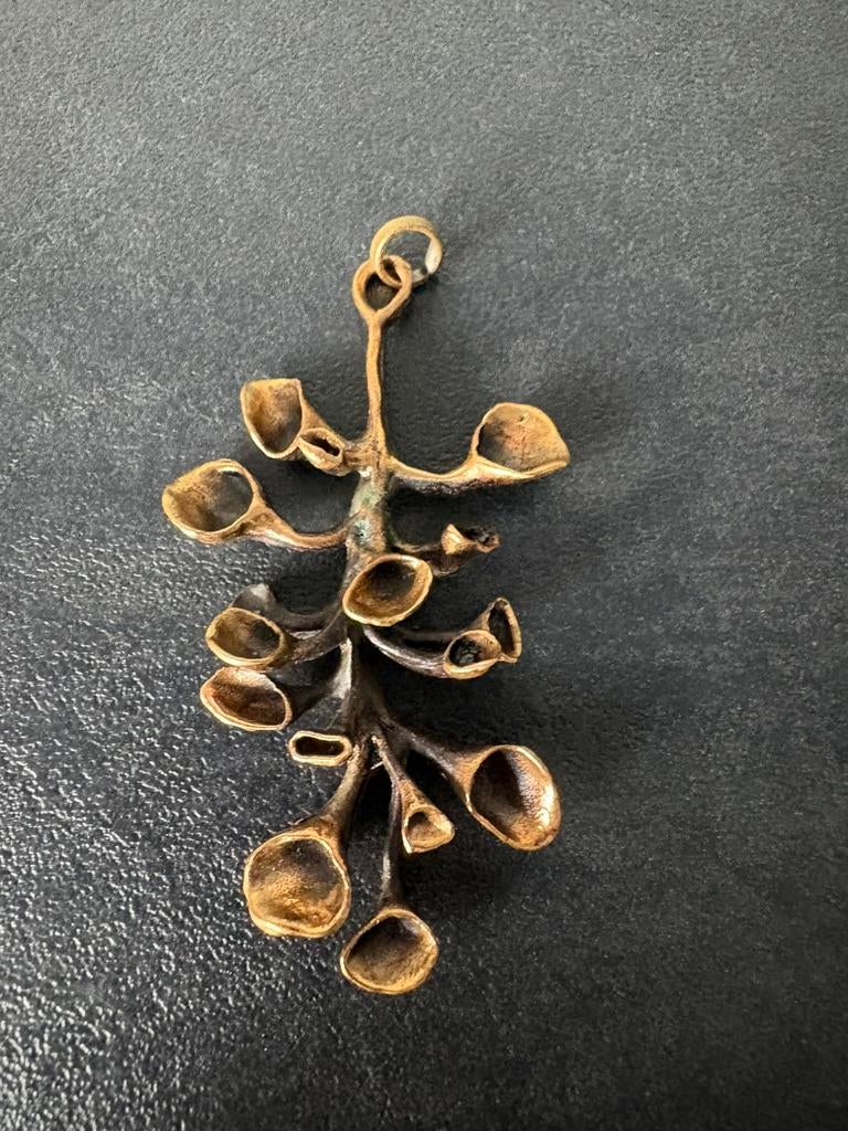 Hannu Ikonen rendiermos hanger brons 7 cm, Verzenden, Zo goed als nieuw, Overige materialen