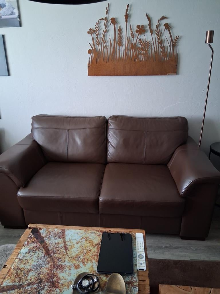 Leren Henders& Hazel  2x bank, Ophalen, Zo goed als nieuw