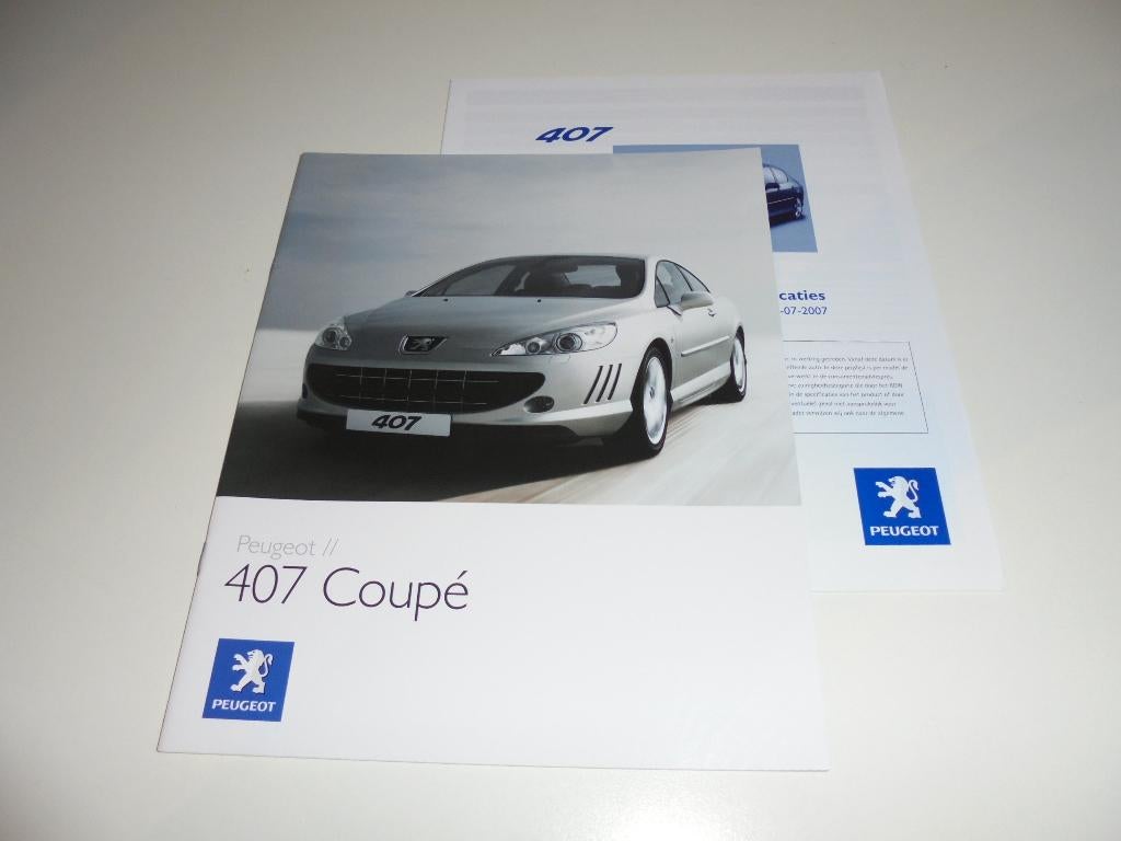 brochure Peugeot 407 Coupé  2008, Ophalen of Verzenden, Nieuw, Peugeot