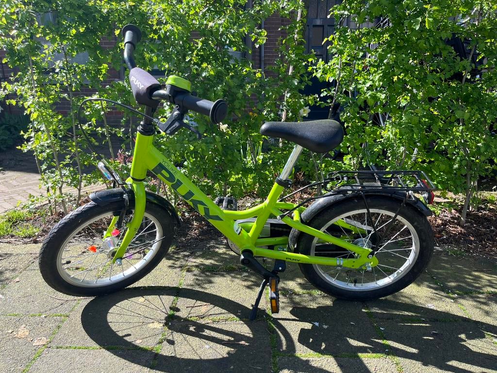 Puky kinderfiets 16 inch met zijwielen, Fietsen en Brommers, Fietsen | Kinderfietsjes, Ophalen, Gebruikt, 16 tot 20 inch, Zijwieltjes