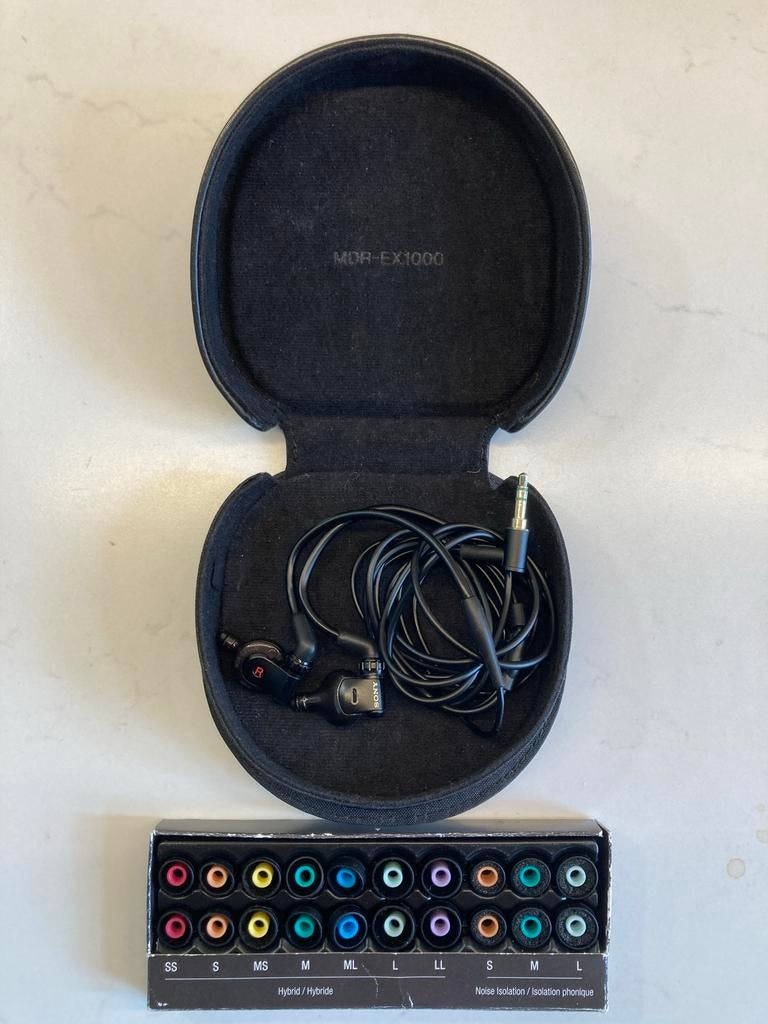 Sony MDR EX1000 in ear koptelefoon, Ophalen of Verzenden, Zo goed als nieuw, Sony
