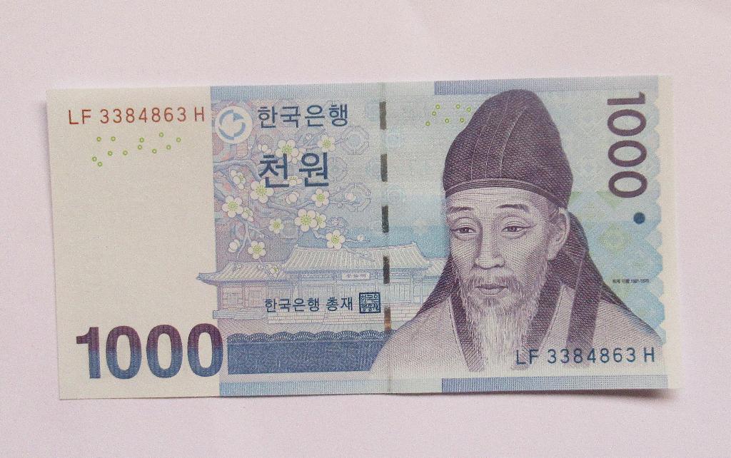 Zuid Korea 1.000 Won 2007, Postzegels en Munten, Bankbiljetten | Azië, Verzenden, Oost-Azië