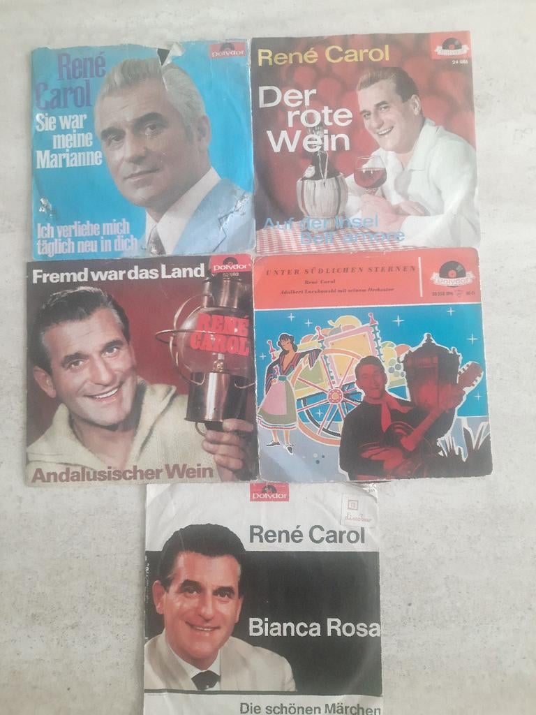 19x vinyl singels van Rene Carol, Ophalen of Verzenden, Zo goed als nieuw, Overige formaten, Overige soorten
