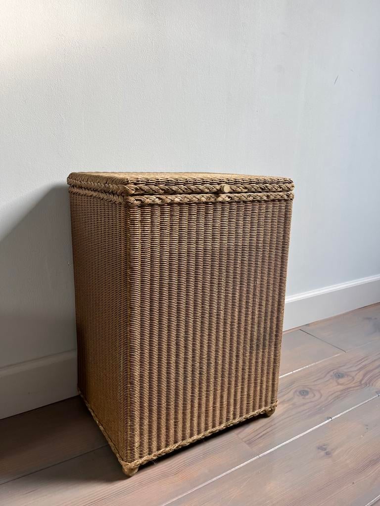 Vintage Lloyed loom wasmand - opbergmand, Ophalen of Verzenden, Rechthoekig, Riet
