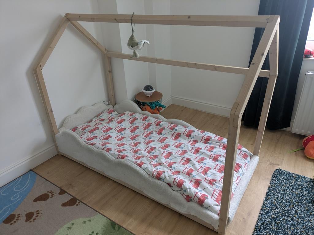 Kinderbed 160x80 cm met matras, deken en kussen, Kinderen en Baby's, Ophalen, 140 tot 160 cm, 70 tot 85 cm, Lattenbodem