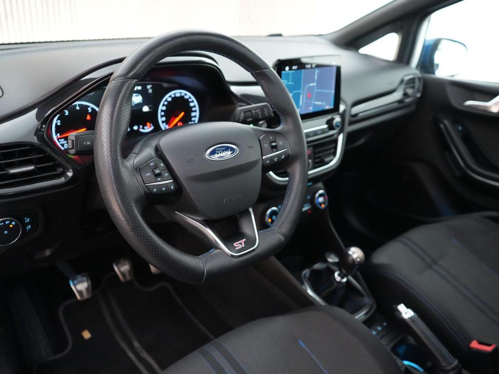 Ford Fiesta 1.5 ST |panoramadak|B&O|Apple Carplay|winterpack, Auto's, Ford, 1188 kg, Blauw, Leder en Stof, Bedrijf