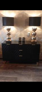 Te koop 2 mooie Eric kuster style lampen goud met zwarte kap, Ophalen of Verzenden, Zo goed als nieuw