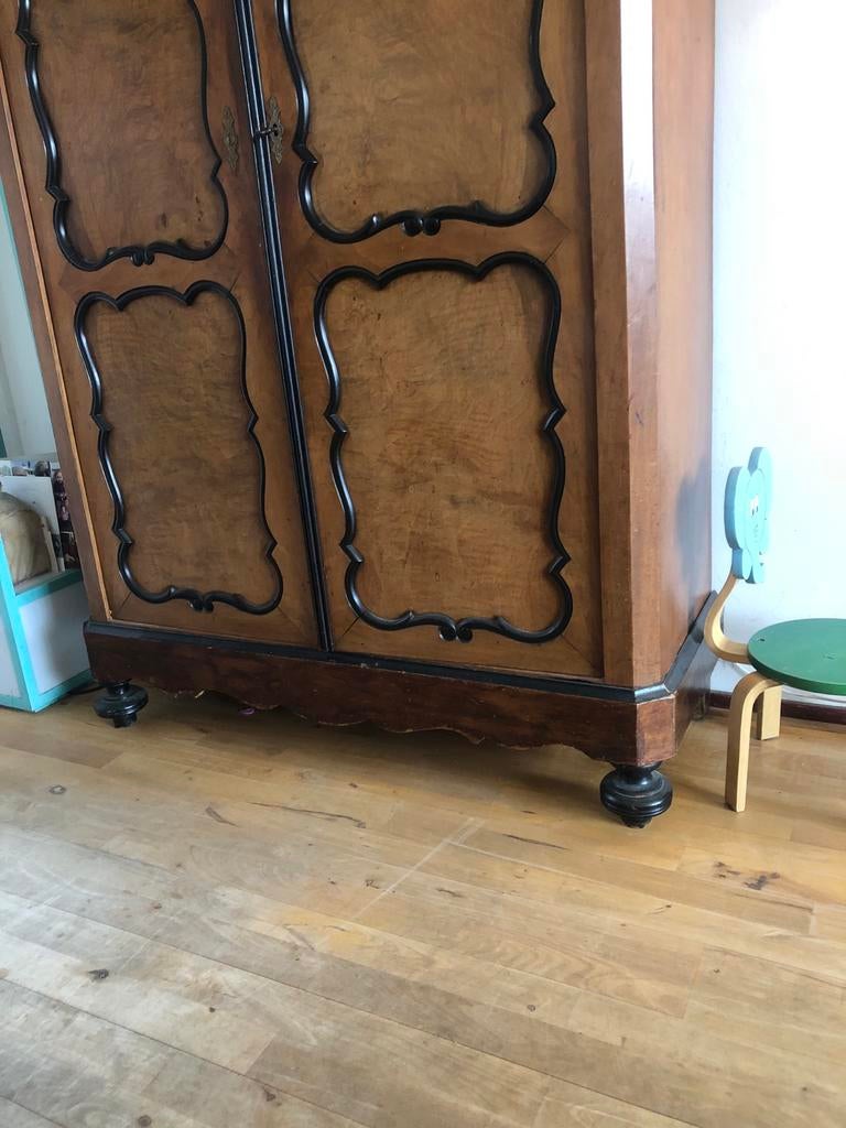 Houten vintage kast met 2 laden en 4 planken, Ophalen