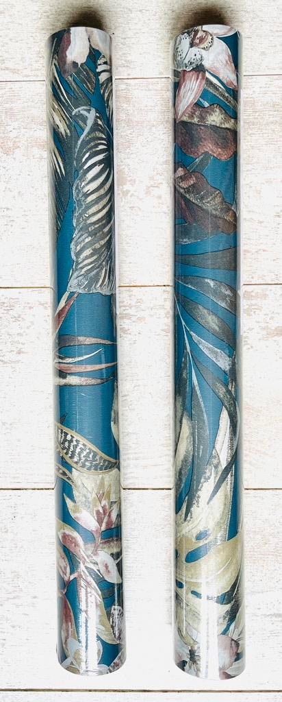 Vlies Behang "Maartje Blauw" met Bloemen, Ophalen of Verzenden, 10 tot 25 m², Blauw, Maartje Blauw of Maartje bleu