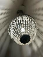 Mooie kroonluchter en lamp met steentjes, Ophalen of Verzenden, Gebruikt, Metaal