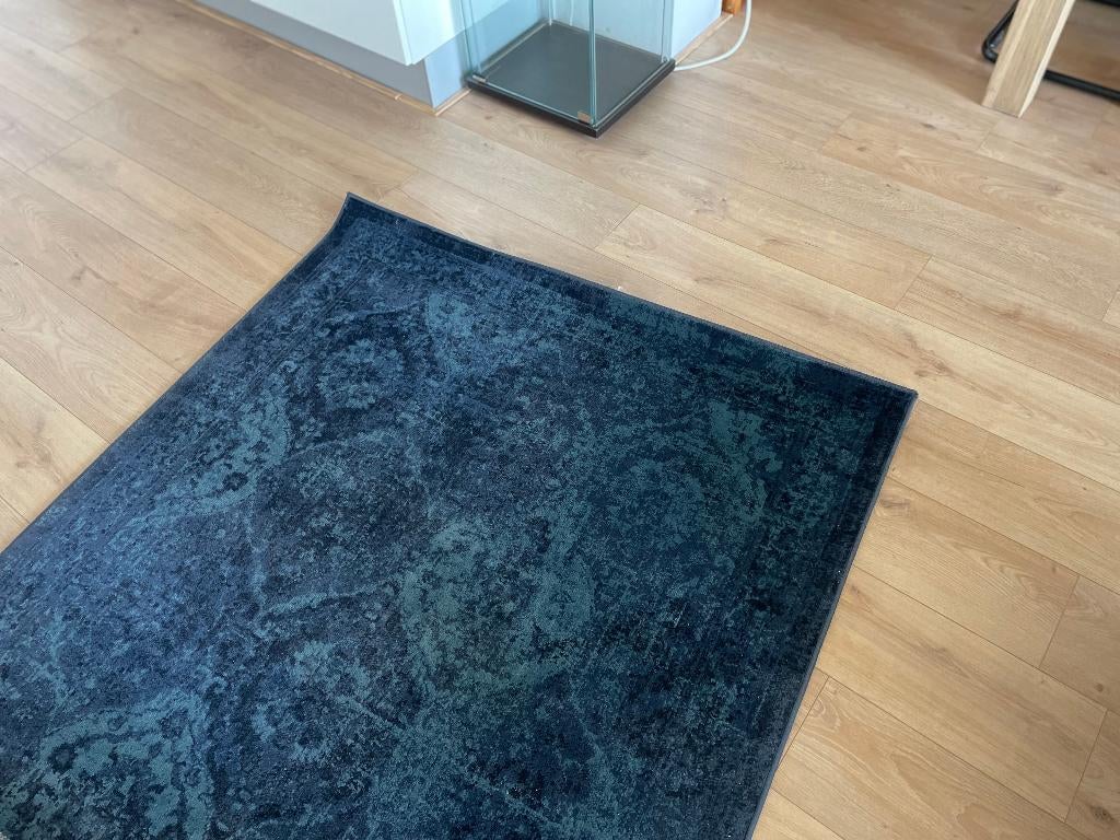 Vloerkleed 130x195 - Perzisch donkerblauw - VONSBÄK IKEA, Ophalen, 100 tot 150 cm, Blauw, Perzisch