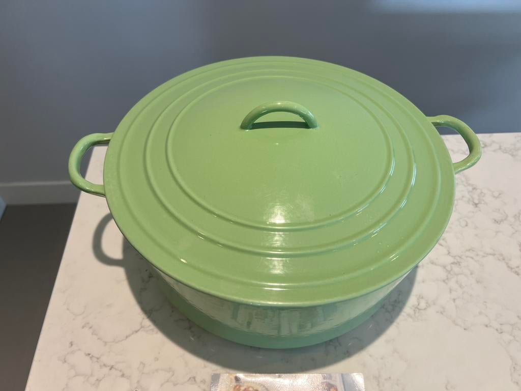 Heel Zeldaam: Le Creuset braadpan 32 cm Vintage Florentine, Huis en Inrichting, Gietijzer, Ophalen of Verzenden, Zo goed als nieuw
