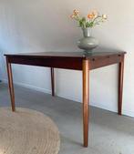 Midcentury vintage teak eettafel uitschuifbaar, Ophalen, Gebruikt, Teakhout, 50 tot 100 cm